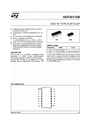 DataSheet HCF40174B pdf